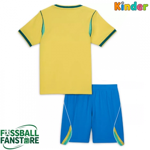 Brasilien Replik Heimtrikot Kinder WM 2026 Kurzarm (+ Kurze Hosen)